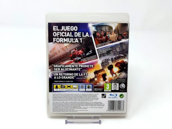 Parte trasera de Formula 1 2010 (ESP) para PlayStation 3, edición PAL España