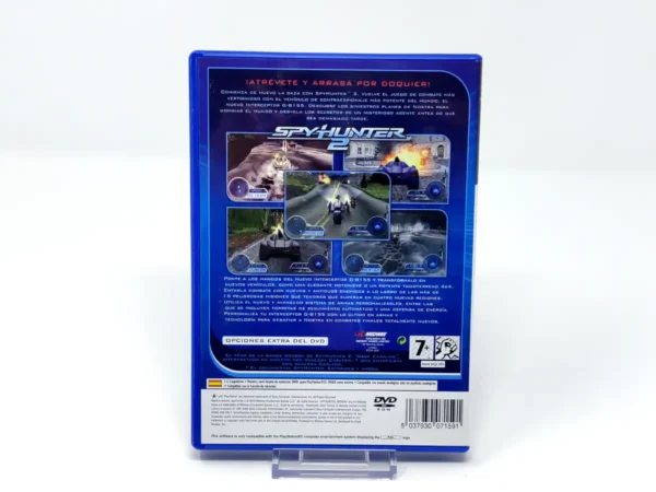 Parte trasera de SpyHunter 2 (ESP) para PlayStation 2, edición PAL España