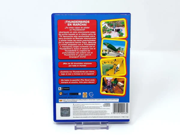 Parte trasera de Thunderbirds (ESP) para PlayStation 2, edición PAL España