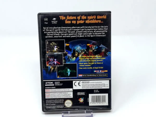 Parte trasera de Casper: Spirit Dimensions (UK) para Nintendo GameCube, edición PAL España