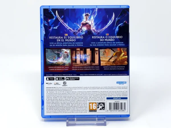 Parte trasera de Prince of Persia: The Lost Crown (ESP) para PlayStation 5, edición PAL España