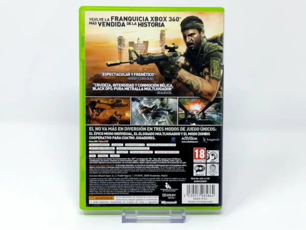 Parte trasera de Call of Duty: Black Ops (ESP) (Rebajado) para XBOX 360, edición PAL España