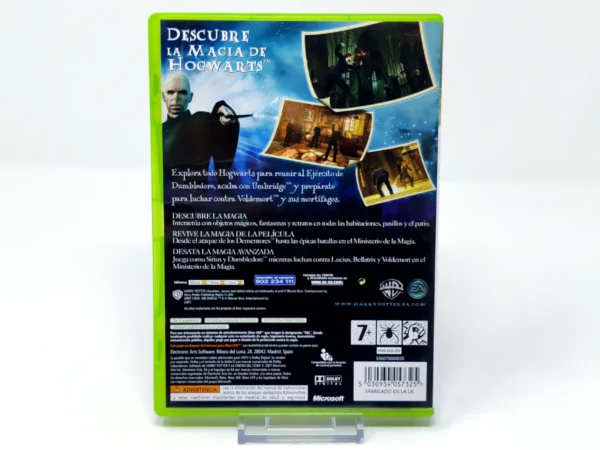 Parte trasera de Harry Potter y la Orden del Fénix (ESP) para XBOX 360, edición PAL España