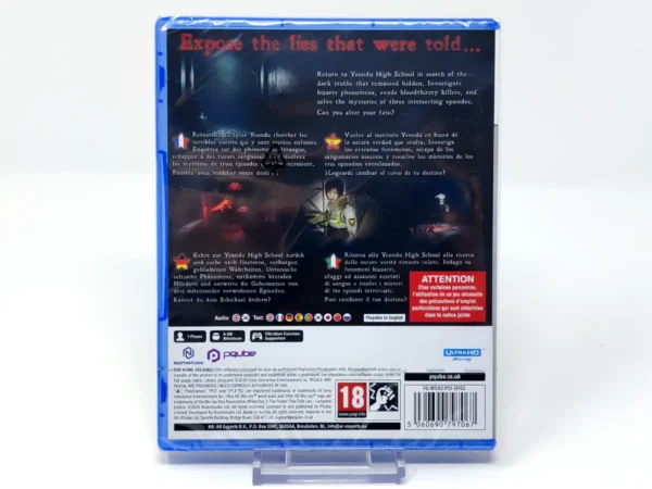 Parte trasera de White Day 2: The Flower That Tells Lies (Complete Edition) (ESP) (Precintado) para PlayStation 5, edición PAL España