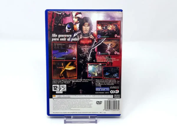 Parte trasera de Samurai Warriors (ESP) para PlayStation 2, edición PAL España
