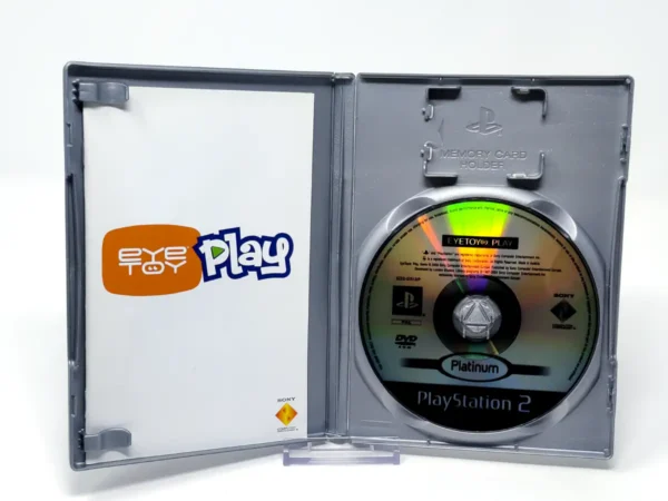 Interior del juego EyeToy: Play (ESP) (Platinum) (v1) para PlayStation 2 con disco y manual