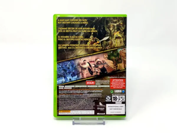 Parte trasera de Rise of the Argonauts (ESP) (Promo) para XBOX 360, edición PAL España