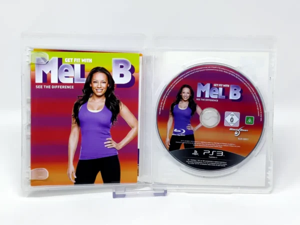 Interior del juego Get Fit with Mel B (ESP) (v1) para PlayStation 3 con disco y manual