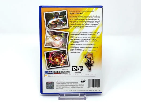 Parte trasera de Legend of Kay (ESP) para PlayStation 2, edición PAL España