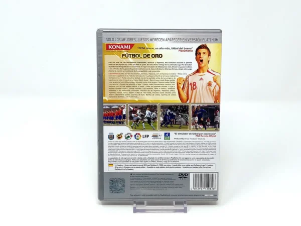 Parte trasera de Pro Evolution Soccer 6 (ESP) (Platinum) para PlayStation 2, edición PAL España