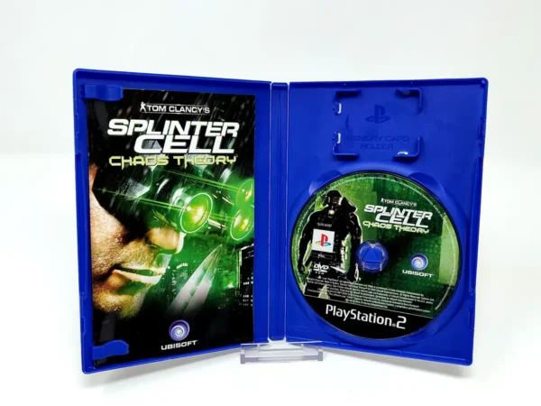 Interior del juego Tom Clancy's Splinter Cell: Chaos Theory (ESP) para PlayStation 2 con disco y manual