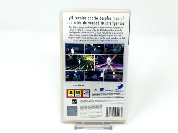 Parte trasera de PQ: Practical Intelligence Quotient (ESP) para PSP, edición PAL España