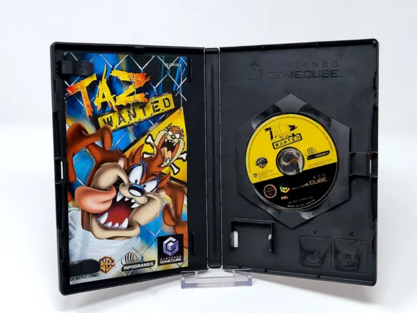 Interior del juego Taz: Wanted (ESP) para Nintendo GameCube con disco y manual