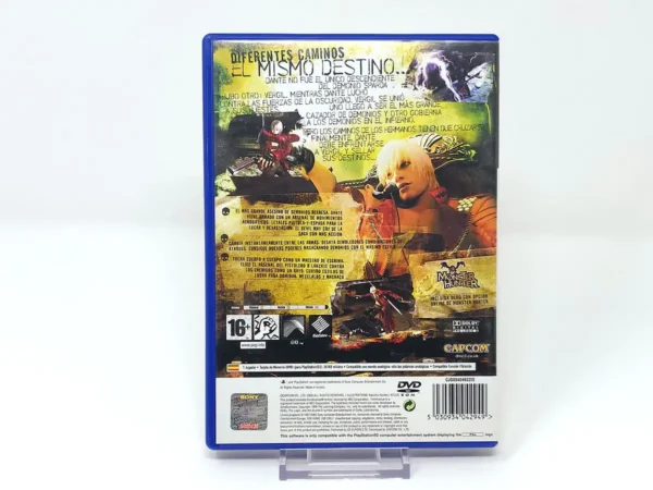Parte trasera de Devil May Cry 3: Dante's Awakening (ESP) para PlayStation 2, edición PAL España