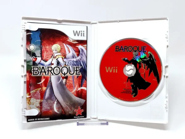 Interior del juego Baroque (ESP) para Nintendo Wii con disco y manual