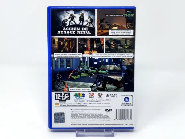 Parte trasera de TMNT: Tortugas Ninja Jóvenes Mutantes (ESP) para PlayStation 2, edición PAL España