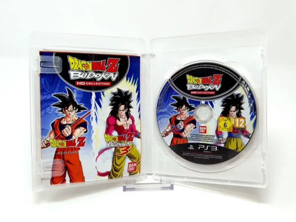 Interior del juego Dragon Ball Z: Budokai HD Collection (ESP) para PlayStation 3 con disco y manual