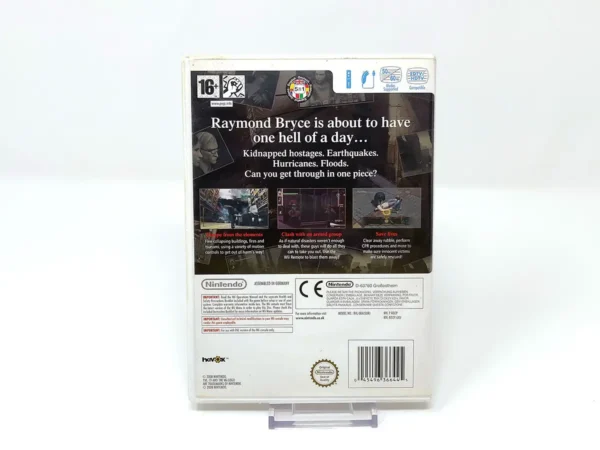 Parte trasera de Disaster: Day of Crisis (UK) para Nintendo Wii, edición PAL UK