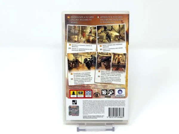Parte trasera de Prince of Persia: Rival Swords (ESP) para PSP, edición PAL España
