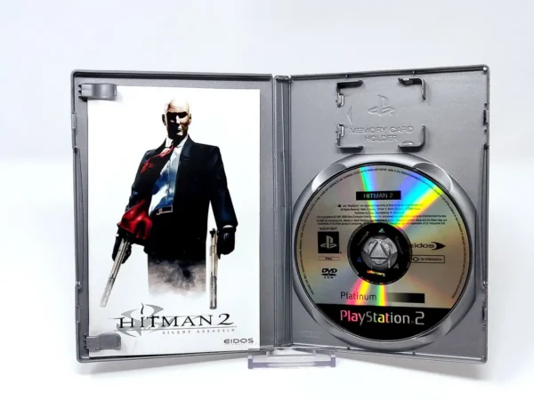 Interior del juego Hitman 2: Silent Assassin (FRA) (Platinum) para PlayStation 2 con disco y manual
