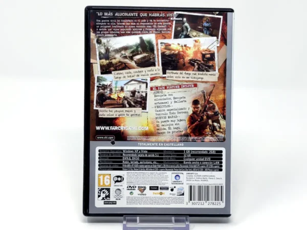 Parte trasera de Far Cry 2 (Fortune's Edition) (ESP) para PC, edición PAL España