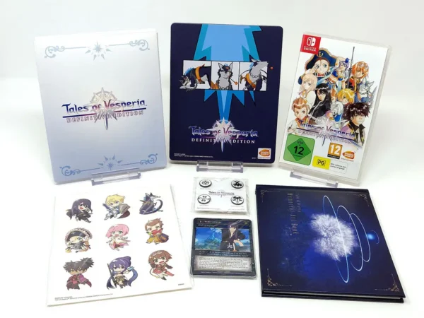 Interior del juego Tales of Vesperia: Definitive Edition (Premium Edition) (ESP) para Nintendo Switch con disco y manual