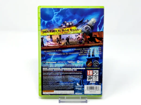 Parte trasera de Brütal Legend (ESP) para XBOX 360, edición PAL España