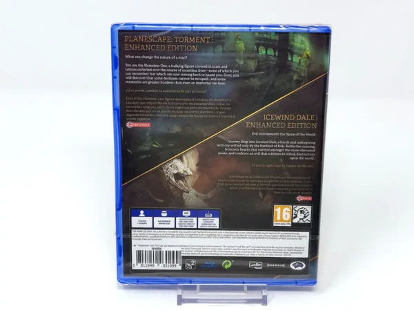 Parte trasera de Planescape: Torment and Icewind Dale - Enhanced Editions (ESP) (Precintado) para PlayStation 4, edición PAL España