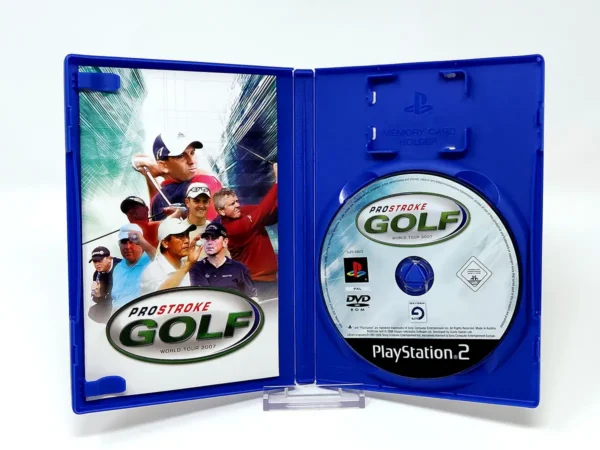 Interior del juego ProStroke Golf (ESP) para PlayStation 2 con disco y manual