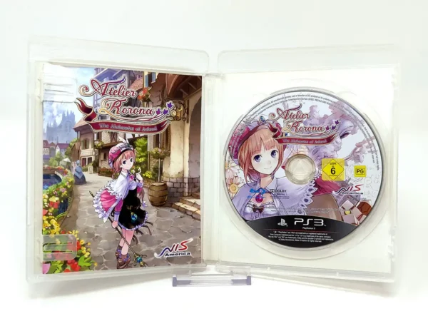 Interior del juego Atelier Rorona: The Alchemist of Arland (ESP) para PlayStation 3 con disco y manual