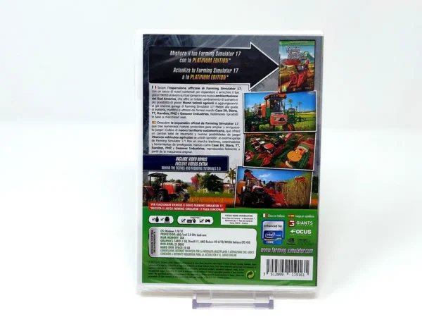 Parte trasera de Farming Simulator 17: Platinum Expasión (ESP) (Precintado) para PC, edición PAL España