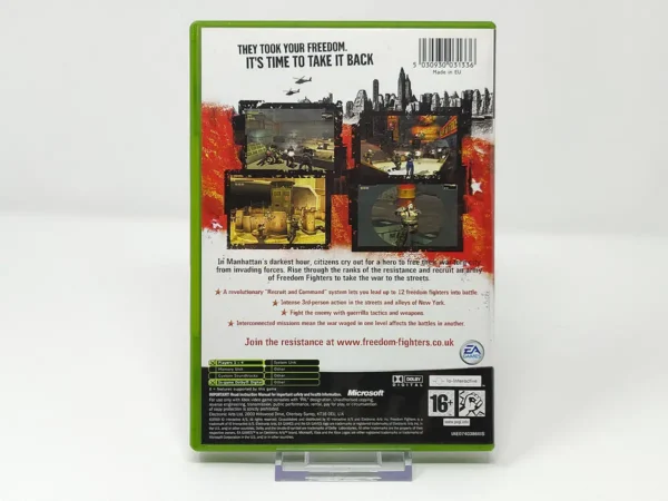 Lateral de la caja de Freedom Fighters (UK) para XBOX