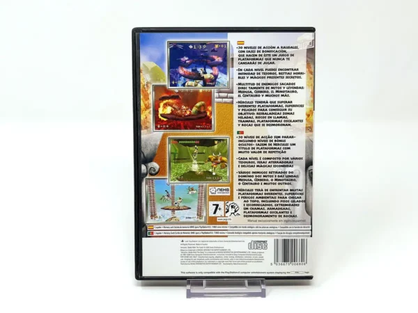 Parte trasera de Heracles: Battle with the Gods (ESP) para PlayStation 2, edición PAL España