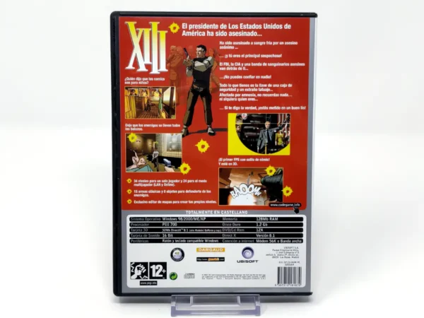 Parte trasera de XIII (ESP) para PC, edición PAL España