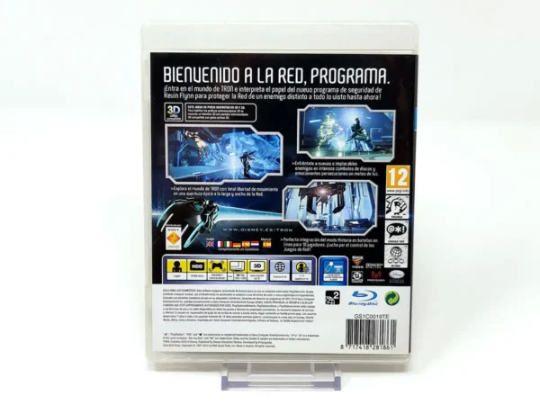 Parte trasera de Disney TRON: Evolution (ESP) para PlayStation 3, edición PAL España