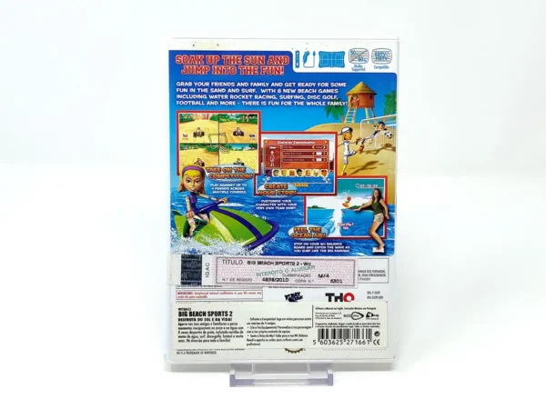Parte trasera de Big Beach Sports 2 (UK) para Nintendo Wii, edición PAL UK