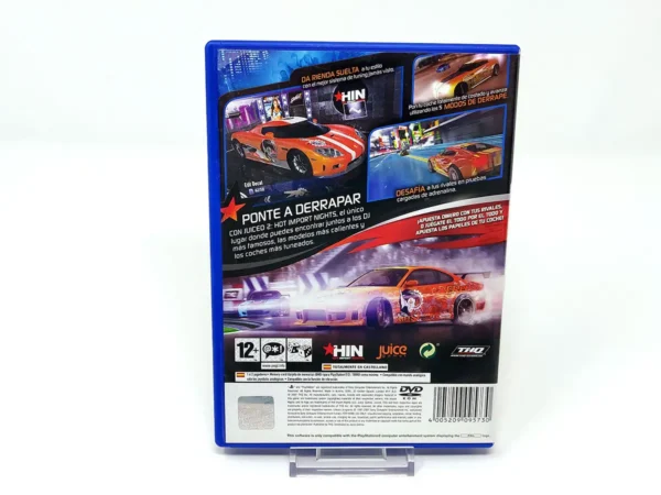 Parte trasera de Juiced 2: Hot Import Nights (ESP) para PlayStation 2, edición PAL España