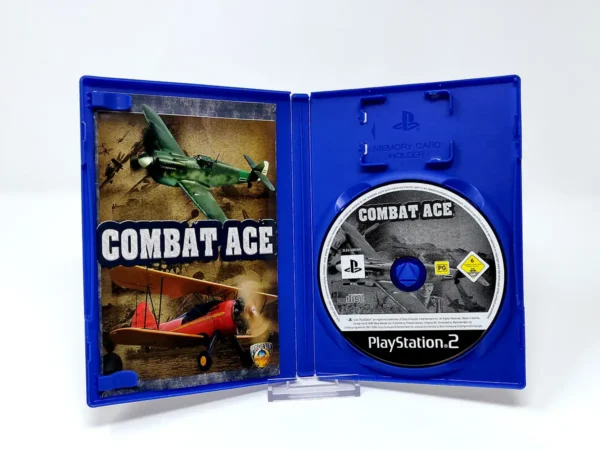 Interior del juego Combat Ace (POR) para PlayStation 2 con disco y manual