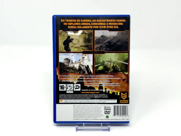 Parte trasera de Killzone (Edición Especial) (ESP) (Rebajado) para PlayStation 2, edición PAL España