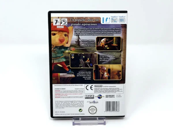 Parte trasera de El Valiente Despereaux (ESP) para Nintendo Wii, edición PAL España