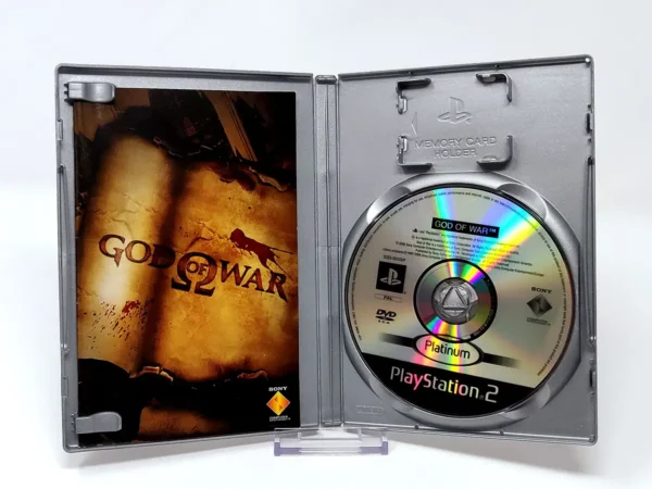 Interior del juego God of War (ITA) (Platinum) para PlayStation 2 con disco y manual
