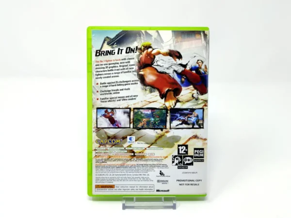 Parte trasera de Street Fighter IV (UK) (Promo) para XBOX 360, edición PAL UK