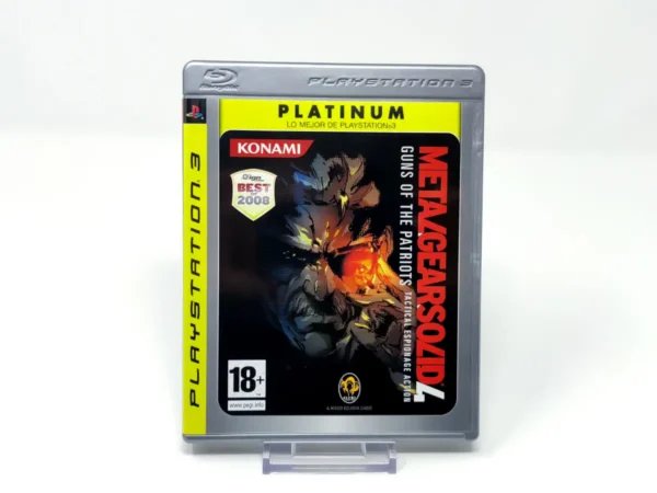 Portada de Metal Gear Solid 4: Guns of the Patriots (ESP) (Platinum) para PlayStation 3, edición PAL España, de segunda mano