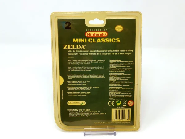Parte trasera de Mini Classics Zelda (ESP) (Precintado) para Nintendo Game & Watch, edición PAL España