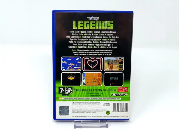 Parte trasera de Taito Legends (ESP) para PlayStation 2, edición PAL España