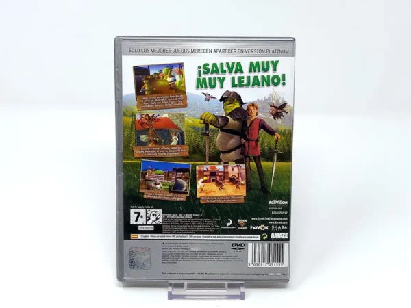 Parte trasera de Shrek Tercero (ESP) (Platinum) para PlayStation 2, edición PAL España