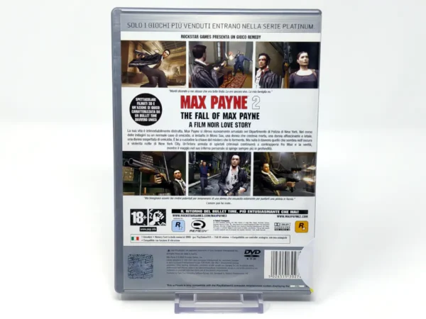 Interior del juego Max Payne 2: The Fall of Max Payne (ITA) (Platinum) (Rebajado) para PlayStation 2 con disco y manual