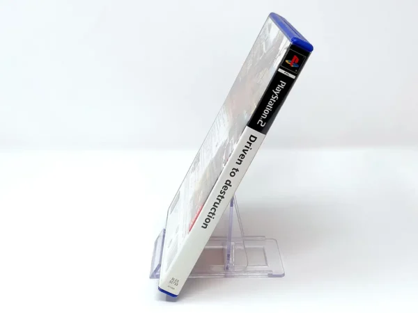 Lateral de la caja de Driven to Destruction (ESP) para PlayStation 2