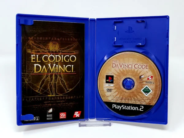 Interior del juego El código Da Vinci (ESP) para PlayStation 2 con disco y manual