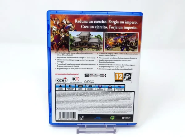 Parte trasera de Samurai Warriors 4: Empires (ESP) para PlayStation 4, edición PAL España